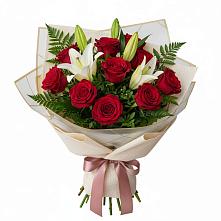 Букет цветов из:  Лилии и Розы в Дубовом