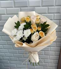 Букет цветов из:  Розы и Хризантемы #REPLACE_PRED# Дубовом