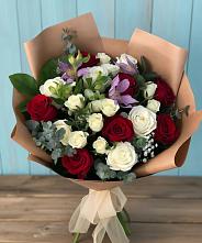 Букет цветов из:  Розы и Альстромерии в Дубовом