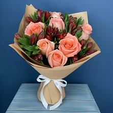 Букет цветов из:  Розы и Альстромерии в Дубовом
