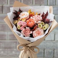 Букет цветов из:  Гвоздики, Хризантемы и Розы в Дубовом
