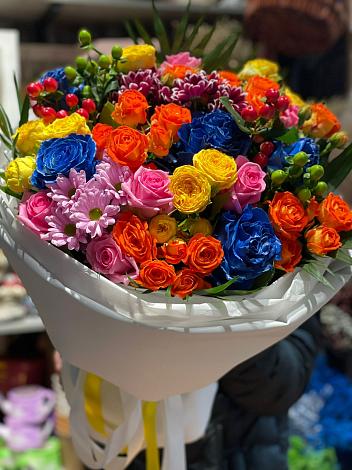 Букет цветов из: Розы и Хризантемы в Дубовом