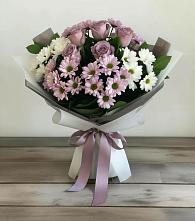 Букет цветов из:  Хризантемы и Розы в Дубовом