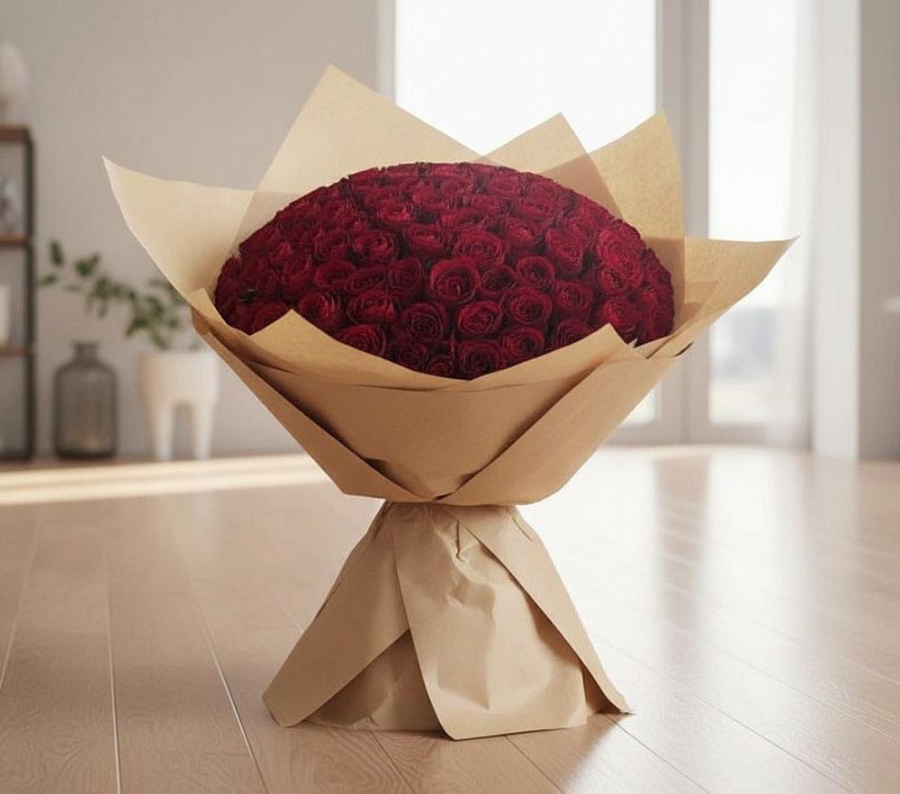 Букет 101 Красная роза в Дубовом