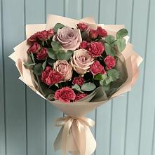 Букет цветов из:  Гвоздики и Розы в Дубовом